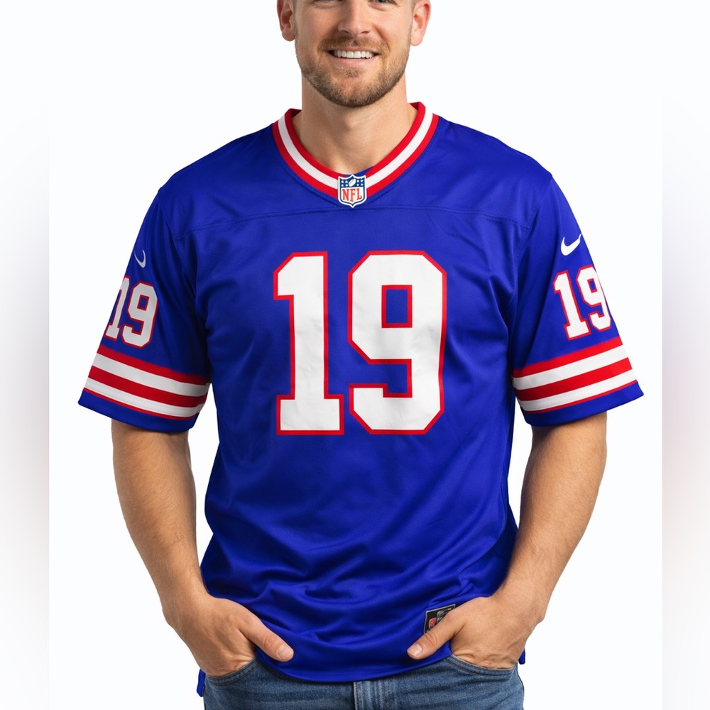 Nike New York Giants‎ Ted Ledwick #19 Jersey men’s XL NFL On Field Blue Football